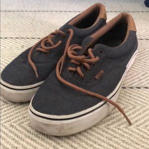 3 times worn pair of blue vans.